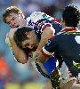 Sean Rudder gets hit hard.