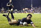 Paul Whatuira dives over for a try.