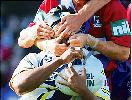 Ty Williams is given a facial massage.