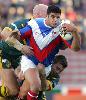 Ben Kennedy and Shaun Berrigan make a tackle ...