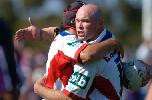 Ben Kennedy celebrates a George Carmont try.