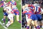 Clint Newton hits Ashton Sims ...