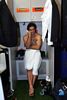 Andrew Johns relaxes after a masterful performance.