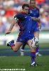 Dane Campbell puts boot to ball.