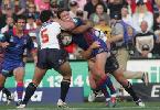 Danny Buderus gets smashed.