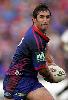 Andrew Johns gets ready to bullet a pass.