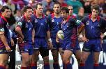 Andrew Johns revs up the troops.