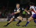 Shane Rodney puts a step on.