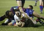 Billy Slater crosses just before half-time ...