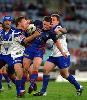 Danny Buderus wrecks havoc for the Knights.