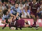 Danny Buderus combines with Nathan Hindmarsh to put in a big hit.