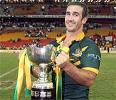 Andrew Johns smiling it up ...