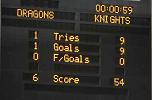 The scoreboard tells the story of a tremendous Knights win.