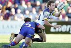Gavin Cooper (Dustin Cooper's brother!) is tackled by Anthony Quinn.