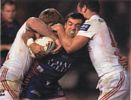 In a tough night for the Irish winger, Brian Carney is tackled high, again.