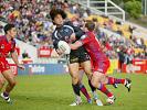 Sione Faumuina gets a pass away in a great performance.
