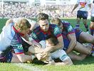 Anthony Quinn falls off a tackle on his own line ...