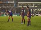 Daniel Abraham, Brad Tighe and Jarrod Mullen line up in defence.