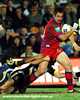 Adam Woolnough carves up in the front row.
