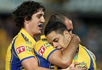 Feleti Mateo is tackled by Chris Houston.