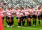 ... for the National Anthem that preceded the match.